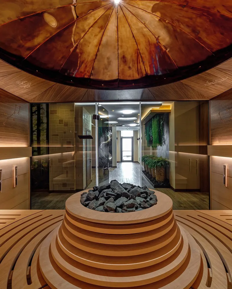 Individuali sauna su kupolu ir krosnele centre